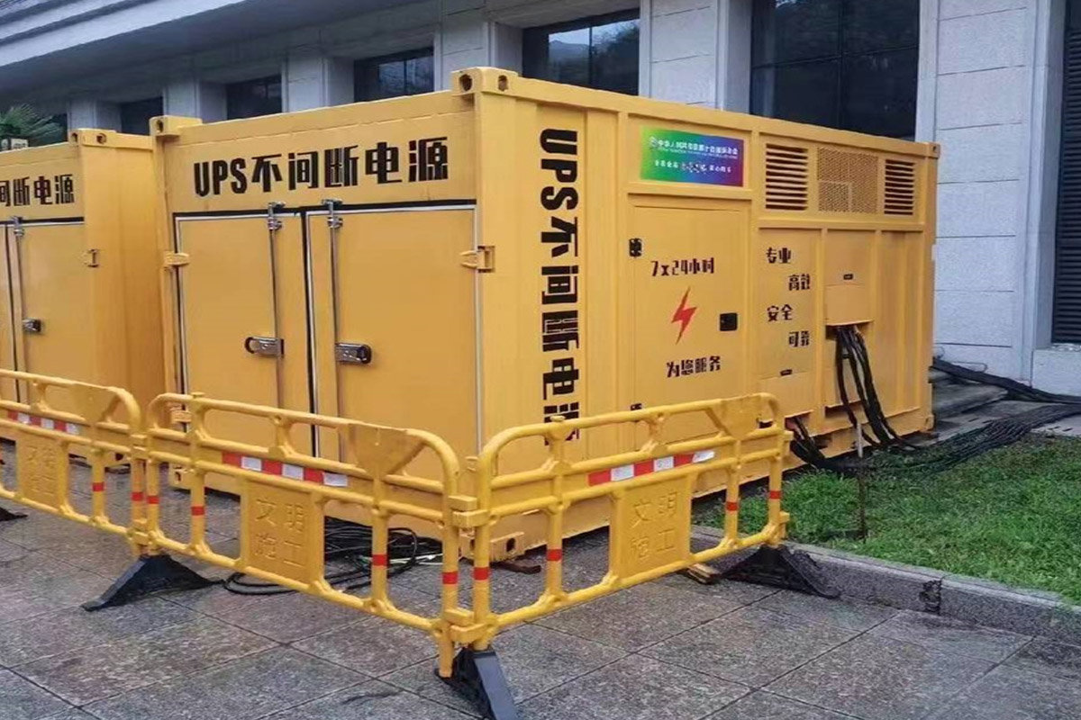 定南发电机租赁施工现场